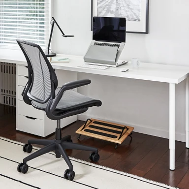 Relax your feet comfortably underneath your desk