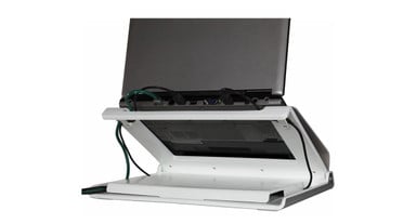 The innovative clutch hinge provides quick and easy adjustment display height
