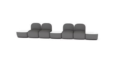 The Dillo Linear configuration seats four people