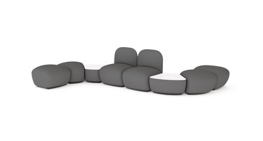 The Dillo Curve configuration seats six people
