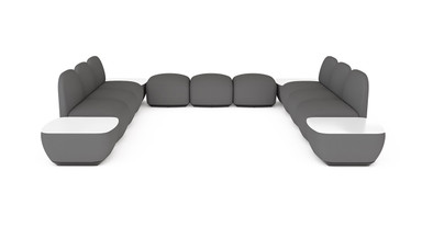The Dillo U-Shaped configuration seats nine people