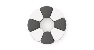 The Dillo Circle configuration fits in a space about 7' x 7'