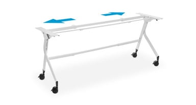 Flip Top Table frames telescope to fit tabletops in various widths