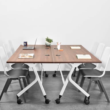 Use Flip Top Tables and Flex Chairs to create break out spaces anywhere you need