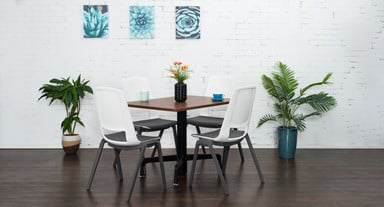 Flex Chairs are versatile and durable for use in many spaces, including office break rooms