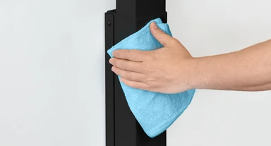 Cleaning is a breeze with wipeable surfaces, a lack of dirt-collecting crannies, and easy access underneath the desk