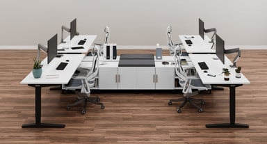 Create a collaborative team environment by adding the MoPac Cushion to open floor plan workstations