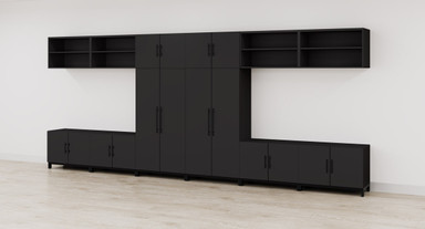 Black MoPac Storage Wall 6 configuration
