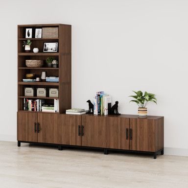 MoPac Storage Wall 2 in Walnut laminate