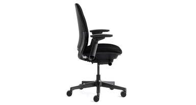 Upright back lock allows the user to lock the back in a full upright position, or release it for full-tilt motion