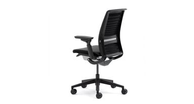 Comfort dial back control provides four settings for the user's personal preference and work style