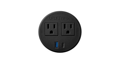 Power Grommet with USB in black