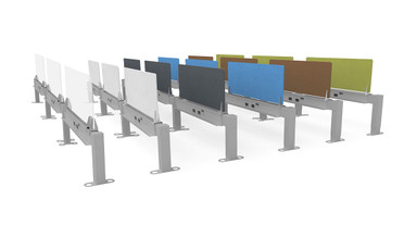 Acoustic Privacy Panels are available in five colors