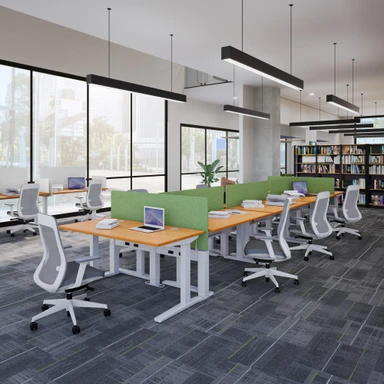 From offices to study spaces, add privacy right where Power & Data Rails already run

