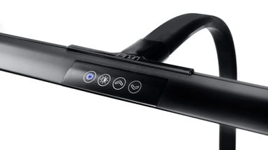 Capacitive touch controls provide simple adjustment