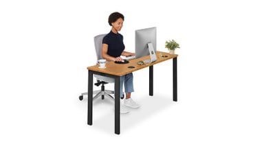 Use as a small desk for short seated working sessions or as a functional accent table