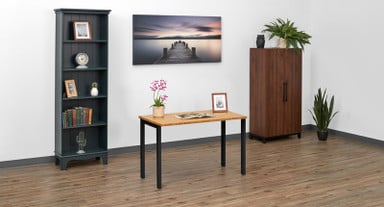 48" x 24" Bamboo Seated Height 4-Leg Table