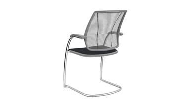 Enjoy built-in lumbar support in the chair's back