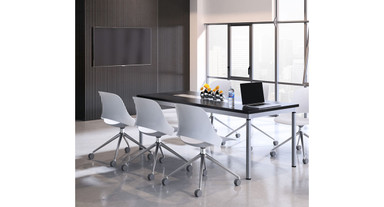 Build the ergonomic office space that supports the body with a set of Humanscale Trea Chairs