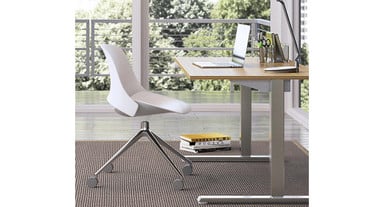 Roll your way to utter comfort at work with braking casters (shown with four star frame)