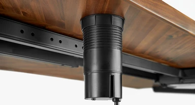 Locking ring secures the Pop Up Power Grommet in desktops between 0.5" and 3" thick