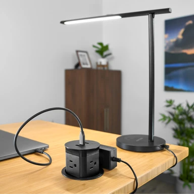 Power multiple devices such as lamps and compatible laptops