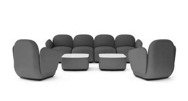 The Dillo Huddle Plus configuration fits in a space about 11' x 10'