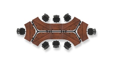 Dog Bone configuration with 120-Degree Standing Desks