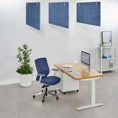 Rectangular Acoustic Hanging Panel in Dark Blue