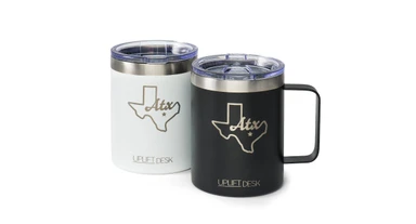 Available in two colors: white and black