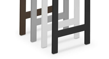 Frames are available in four colors: black, white, gray, and industrial style