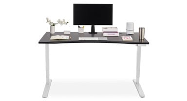 Smoothly position the monitor within a vertical range of 4.25" to 18.75"
