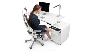 Create a complete workspace with ample storage by adding a 3-Drawer File Cabinet