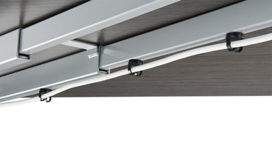Route cords and protect them from cable snags when you adjust for height with Magnetic Cable Clips