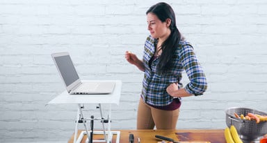Converts any space; tables, desks, and even kitchen islands