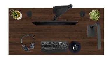 60" x 30" Colombian Walnut Desktop