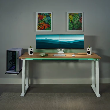 Elevate your 4-leg standing desk with various accessories from the UPLIFT Desk ecosystem