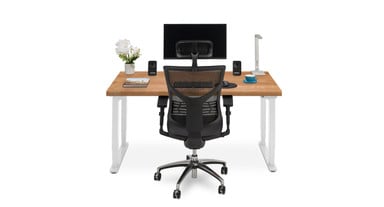 60" x 30" Cherry Custom Solid Wood Desktop