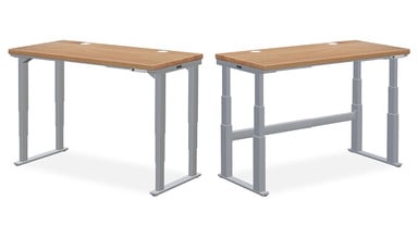 UPLIFT 4-Leg 60” x 30” White Oak Custom Desktop