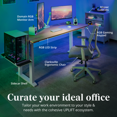 Curate your ideal office. Tailor your work environment to your style & needs with the cohesive UPLIFT ecosystem