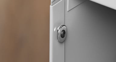 Dual neodymium magnets hold the steel door securely closed at the top and bottom