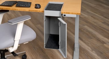Attach the door to either side of the Hanging Storage Cubby for left or right side opening