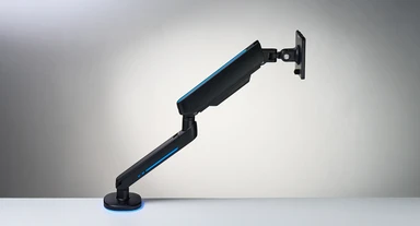 Optimize monitor position with a swivel range of +/-90°, a tilt range of +/-80°, and an integrated 270° rotation