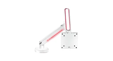 White Domain RGB Single Monitor Arm