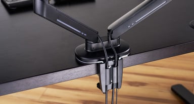 Built-in cable management for a neat and organized appearance
