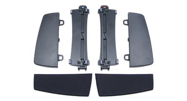 Left and right V-lifters quickly and easily alter the slope between 5, 10 and 15 degrees