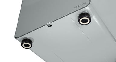 Install optional leveling glides to keep the file cabinet from sliding on smooth floors
