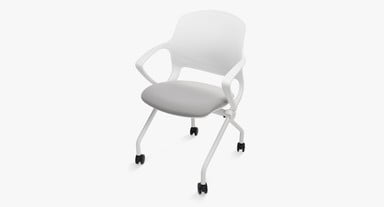 The Rollaway Nesting Chair by UPLIFT Desk provides incredible comfort and compact storage