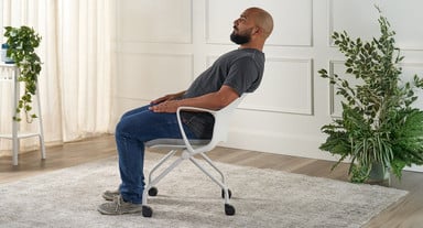 Rollaway Nesting Chairs feature a flexible backrest with 18° of range, delivering ergonomic support and comfort in a compact design