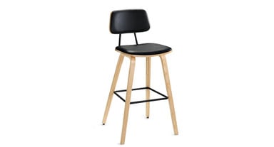 Designed for comfort, the 29" seat height, padded back, and sturdy footrest ensure a stable, supportive experience